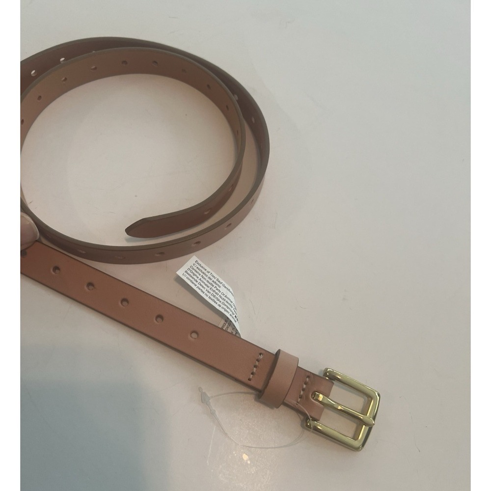 J. Crew Pink Leather Belt Size XS New